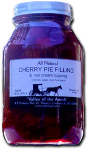 homemade pie filling and ice cream topping